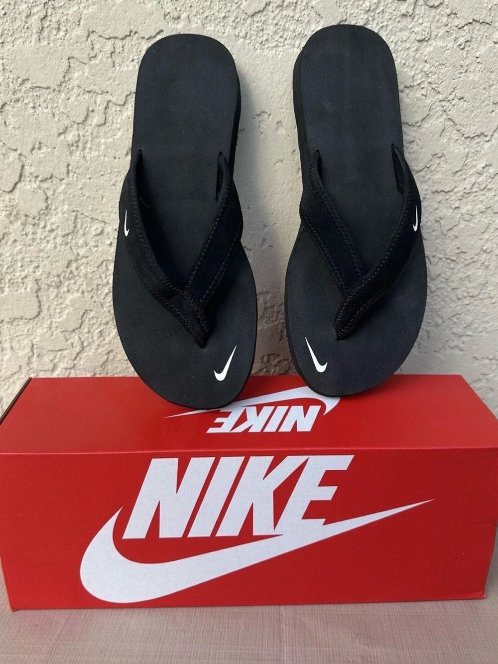 Nike Celso Girl Comfort Thong Flip Flop Sandals Black 314870-011 Women's Size 7